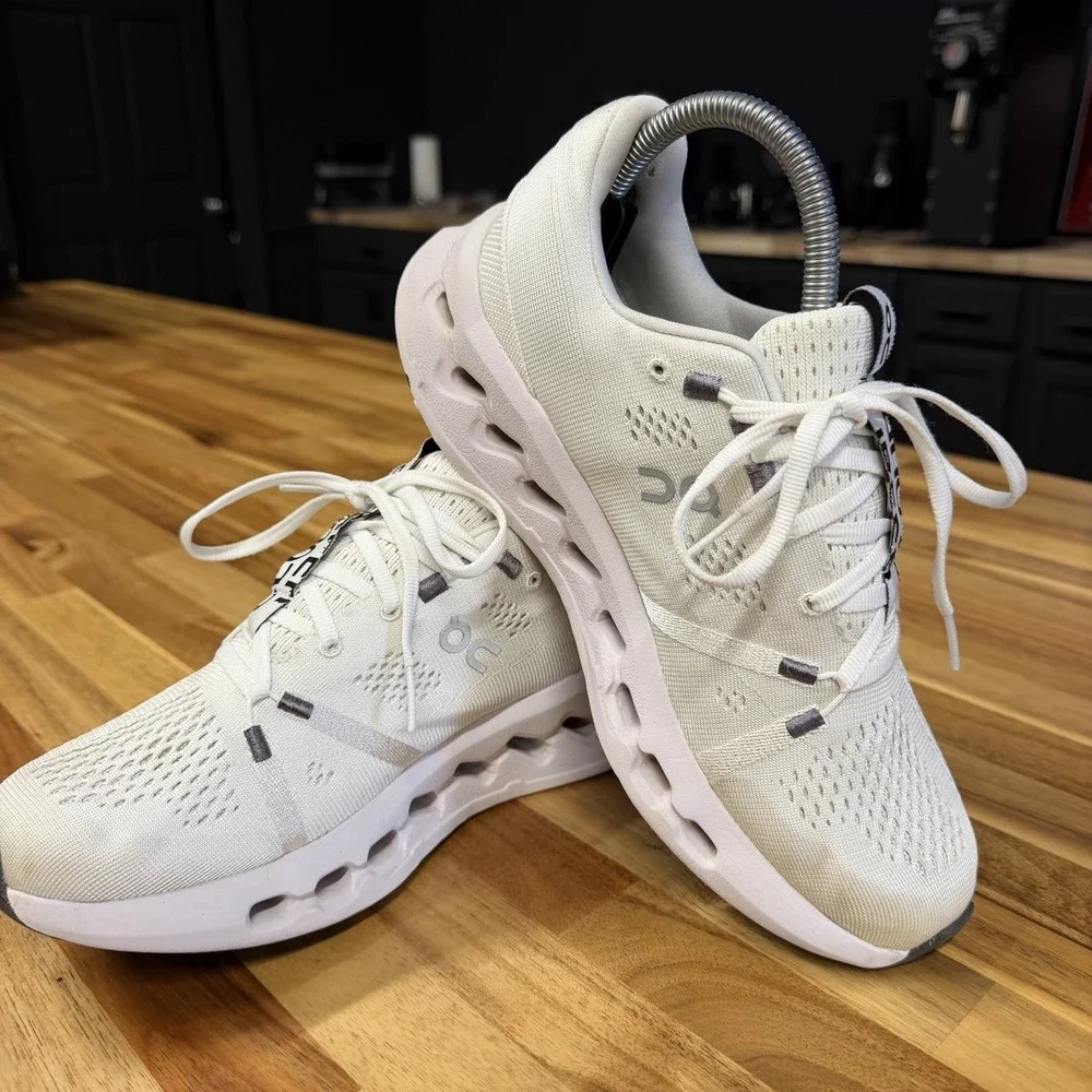 On Cloudsurfer Womens Size 8 White Frost Athletic Running Walking Shoes Sneakers